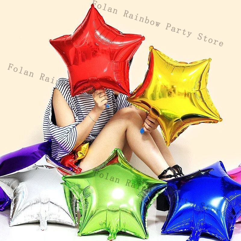Lighting Mcqueen Decor - Balon Foil berbentuk bintang 18 inci