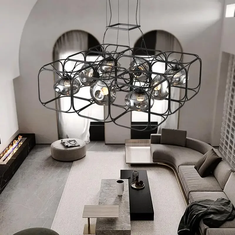 Geometric Lamp Shade - Lampu Gantung Bingkai Logam Geometris Vintage