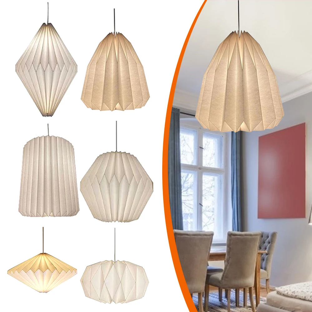 Geometric Lamp Shade - Lampu gantung Origami kreatif, 1 buah