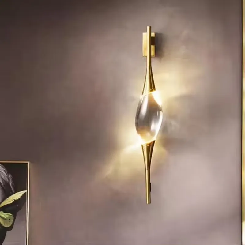 Lampu Dinding LED Kristal Emas - Lighting Decor For Home ulasan dan harga