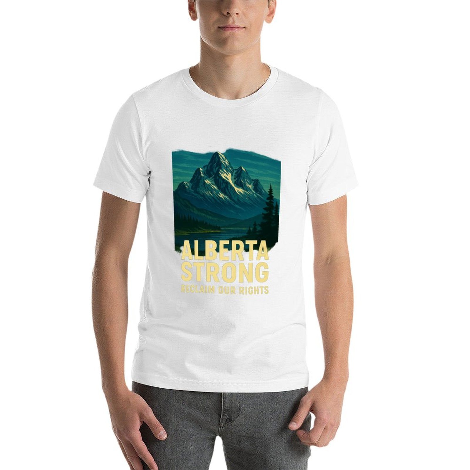 Alberta Strong T-Shirt Kasual  - Alberta Lighting & Decor Photos ulasan dan harga