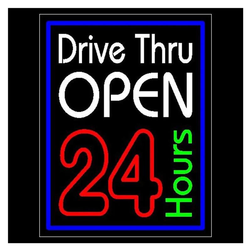 Lampu Neon Drive Thru Terbuka  - Decor Lighting Opening Hours ulasan dan harga