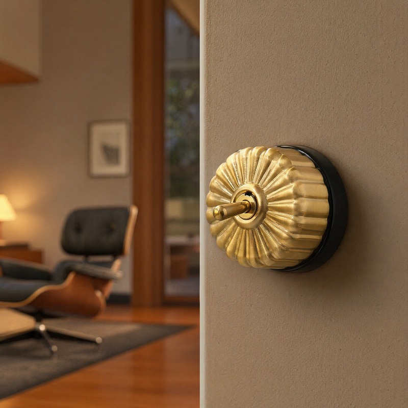 Sakelar Tuas Kuningan Vintage, - Lighting Metal Wall Decor ulasan dan harga