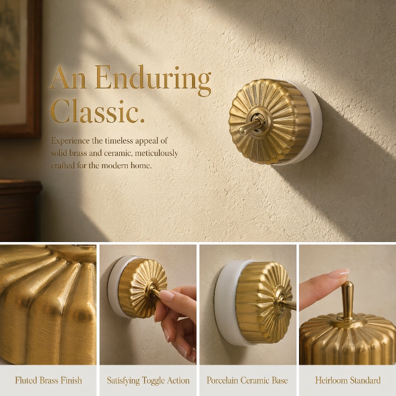 Sakelar Tuas Kuningan Vintage, - Lighting Metal Wall Decor ulasan dan harga