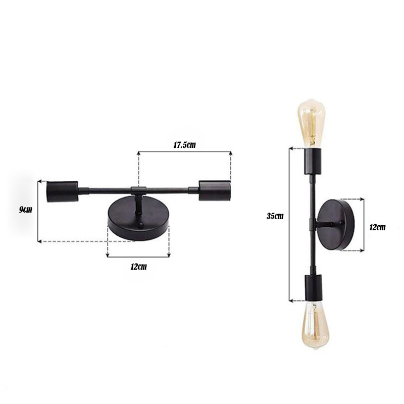Lampu dinding emas/hitam, kemb - Decor Lighting Returns ulasan dan harga