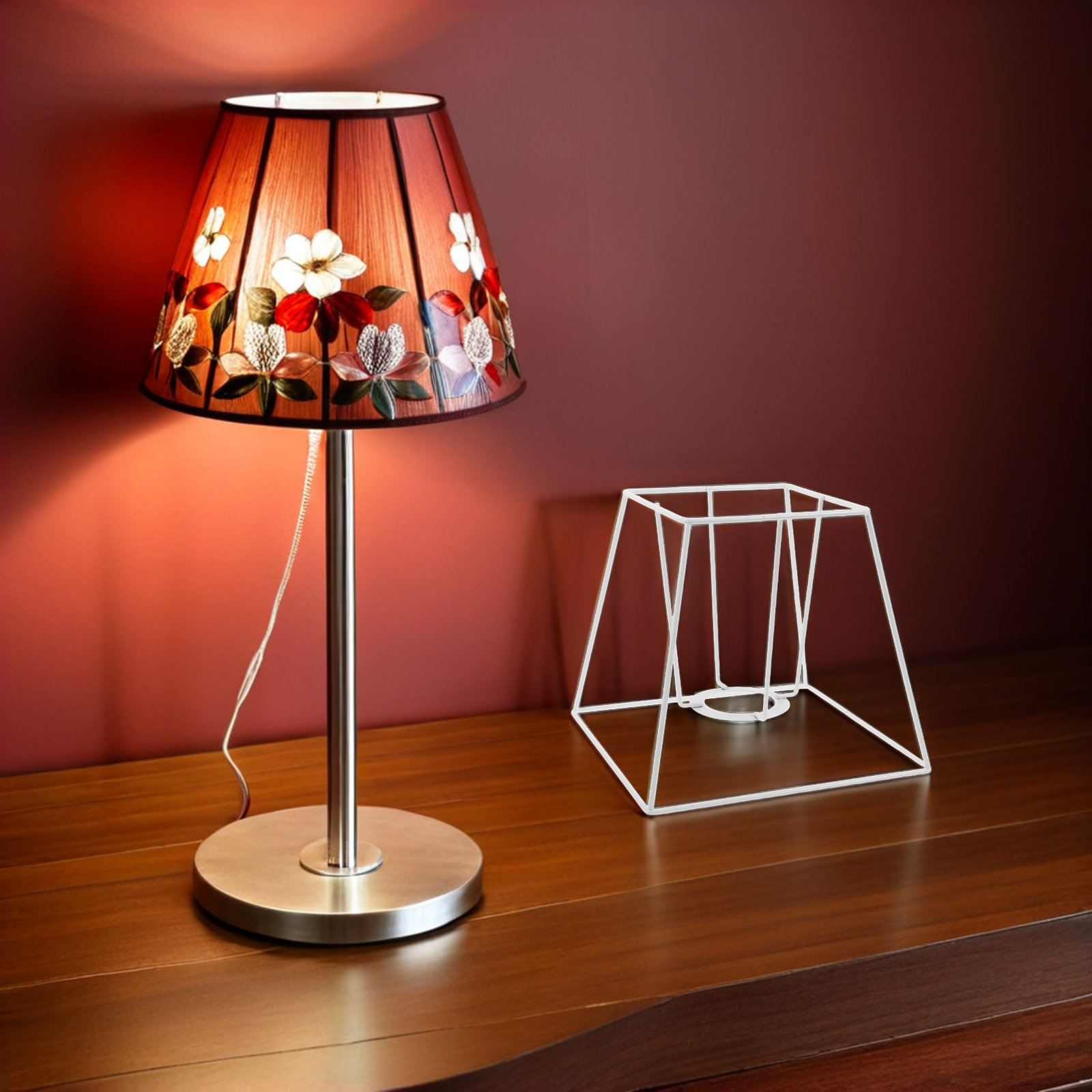 Rangka Kap Lampu Kawat Besi Ge - Geometric Lamp Shade ulasan dan harga