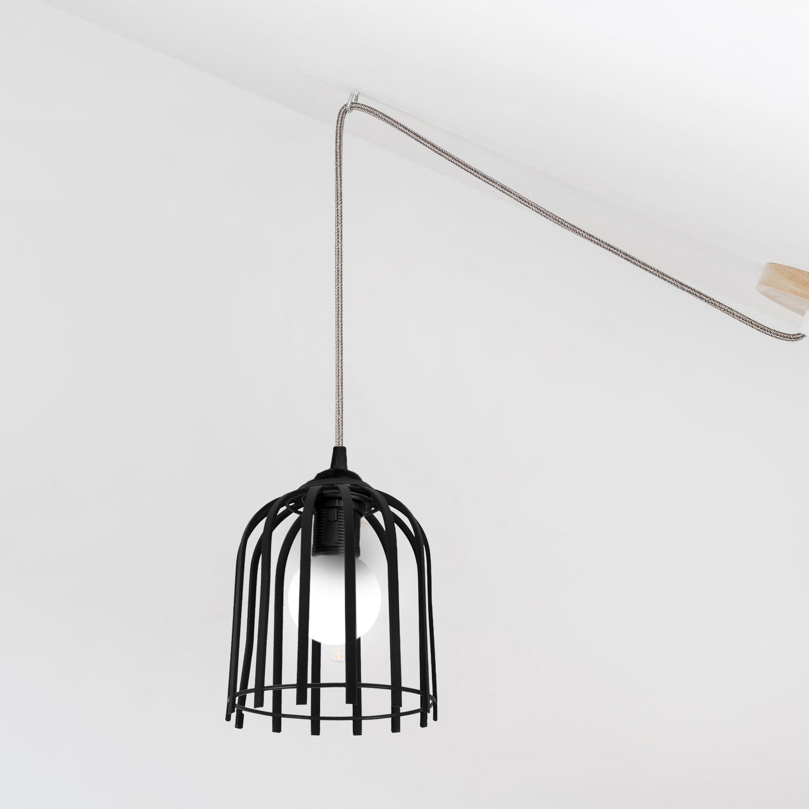 1Pcs Lampu Gantung Kawat Besi  - Geometric Lamp Shade ulasan dan harga