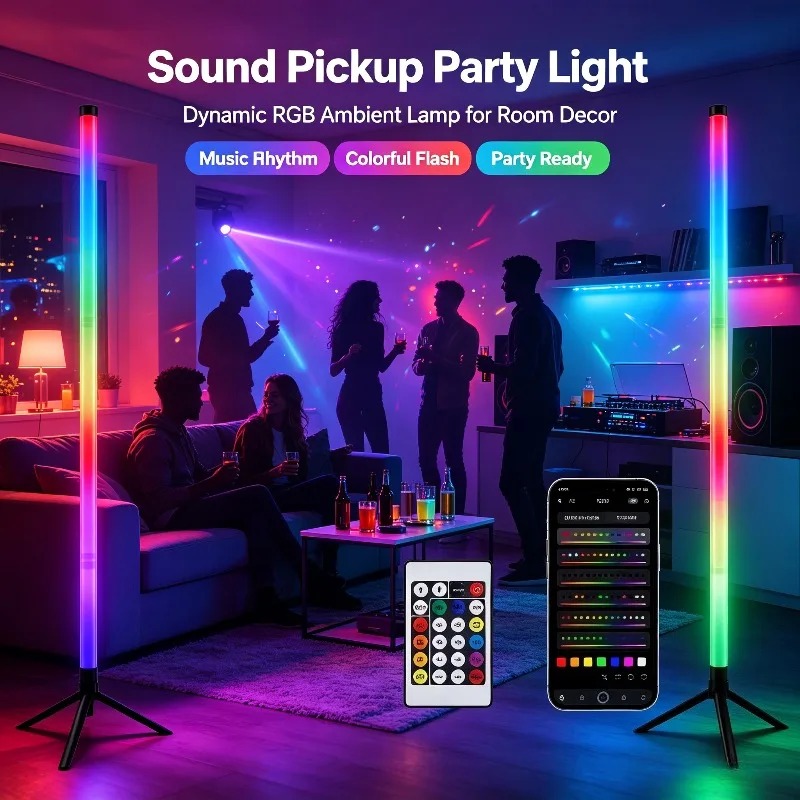 2PCS Lampu Lantai RGB 120CM, L - Lighting Decor For Home ulasan dan harga
