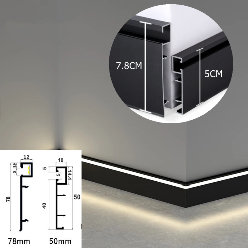 Profil Aluminium H50Mm 78Mm un - Lighting Metal Wall Decor ulasan dan harga