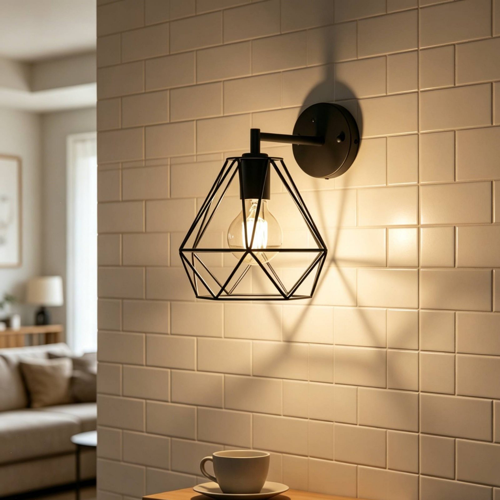 Kap Lampu Kawat Logam Minimali - Geometric Lamp Shade ulasan dan harga
